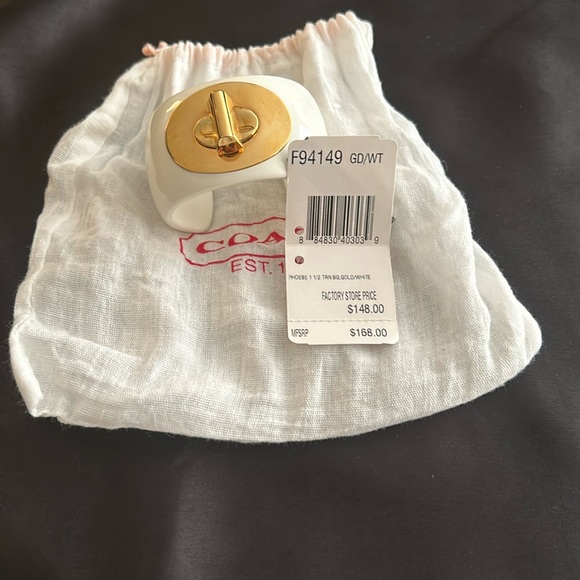 NWT Coach White Porcelain Cuff - Picture 1 of 3